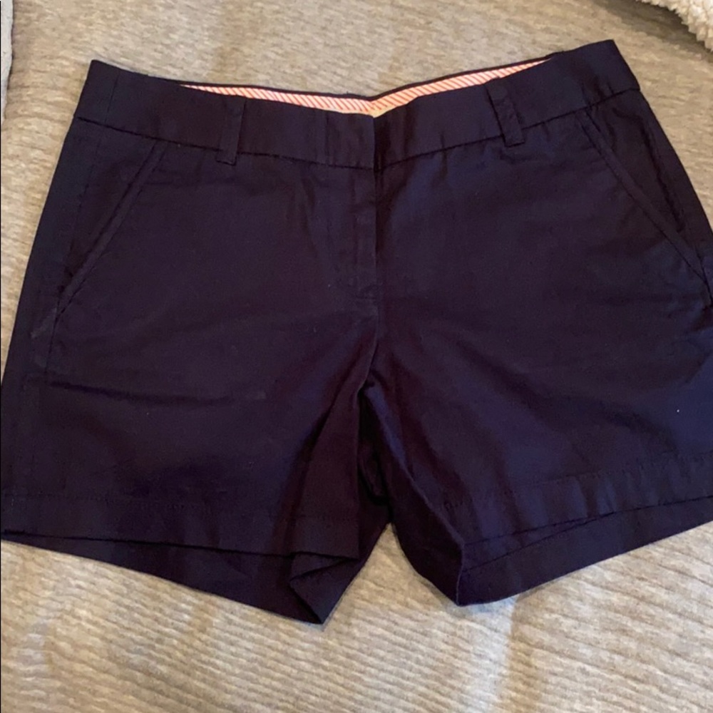like new! navy blue j.crew chino shorts
